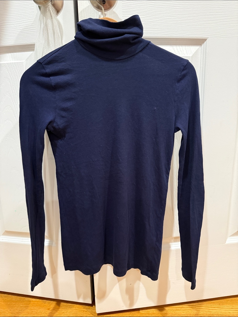 J. Crew 100% Cotton Navy Long Sleeve Turtleneck Size XXS